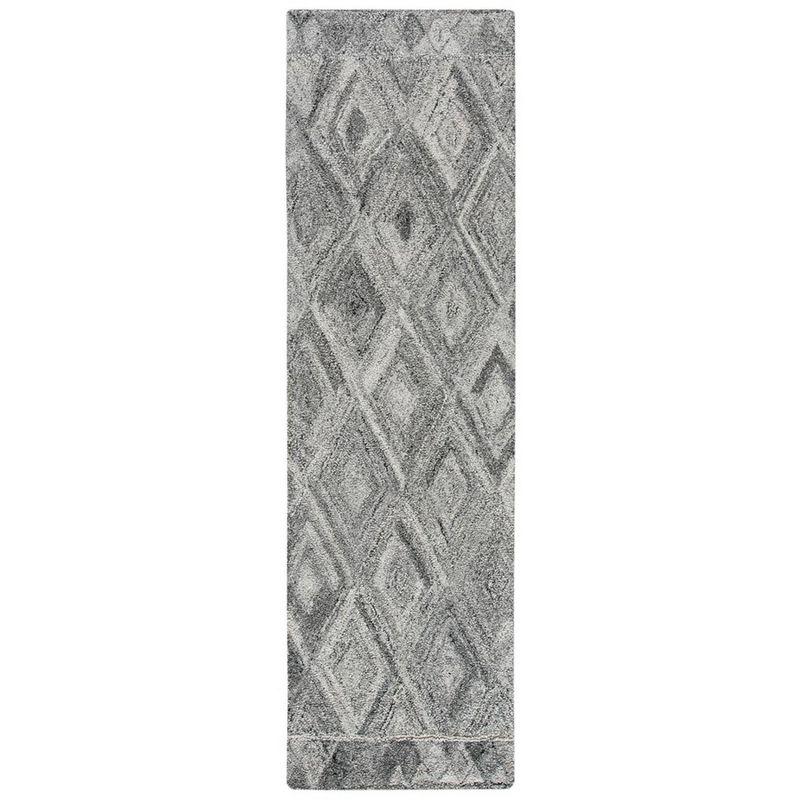 Abstract ABT618 Handmade Indoor Runner - Grey/Black - 2'-3"x8' - Safavieh