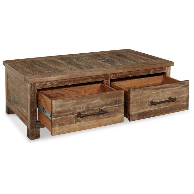 Randale Solid Wood 4 Legs Coffee Table with Storage