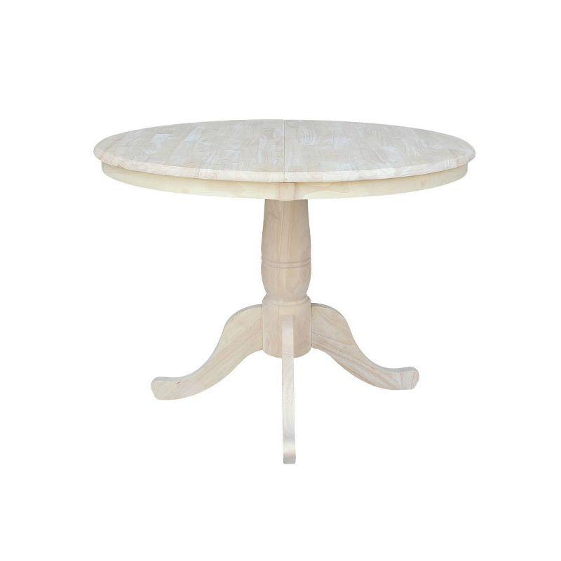 Cottage Charm Reclaimed Wood 50" Round Extendable Dining Table