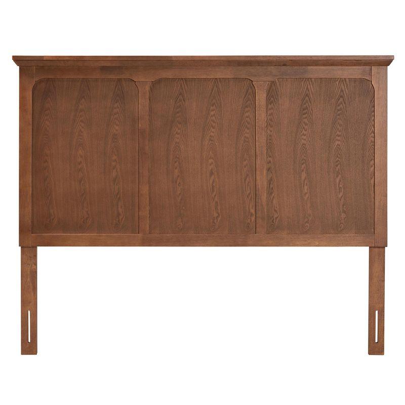 Baxton Studio Alarice Classic and Traditional Ash Walnut Finished Wood Queen Size Headboard