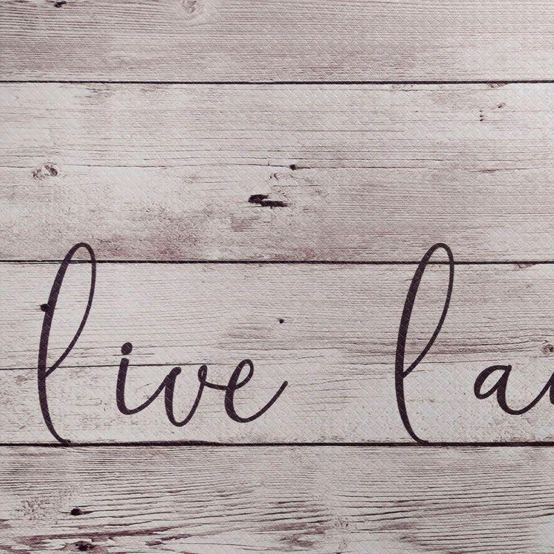 Beige and Brown Live Laugh Love Anti-Fatigue Kitchen Mat