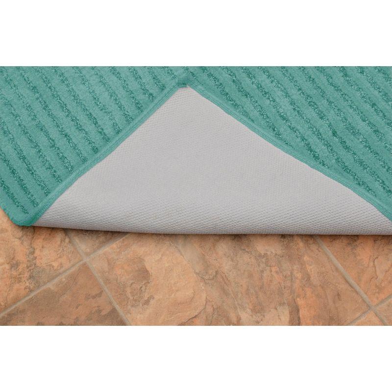 24"x40" Sheridan Plush Washable Nylon Bath Rug Sea foam - Garland