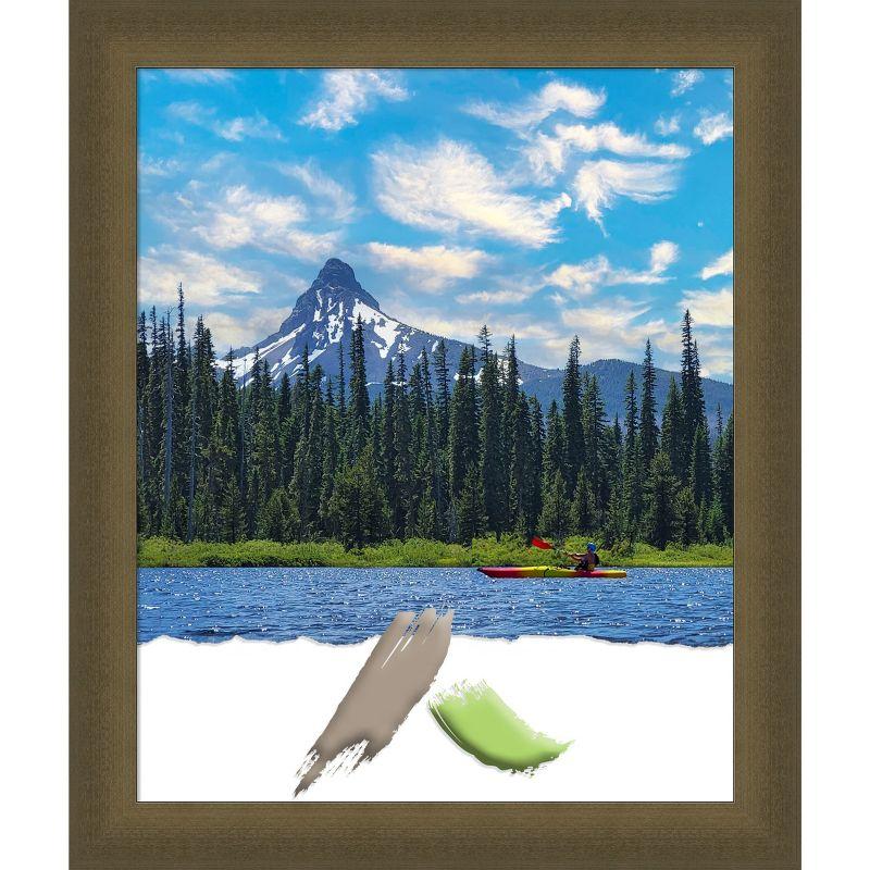 Amanti Art Blaine Light Bronze Narrow Picture Frame Opening Size 18x22 in.