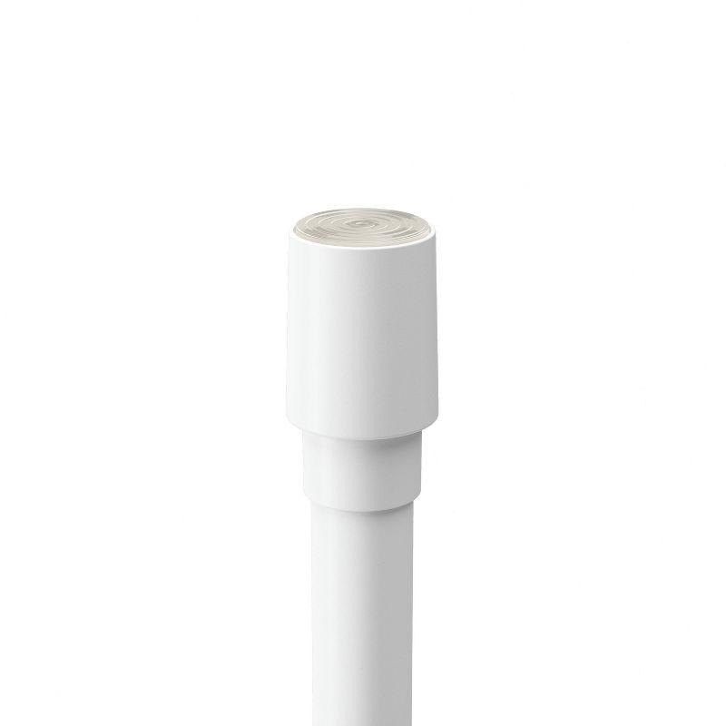 36"-66" Umbra Anywhere Curtain Rod White: Tension Mount, Metal, Smooth Finish, 5-Year Warranty, 15 lb Capacity