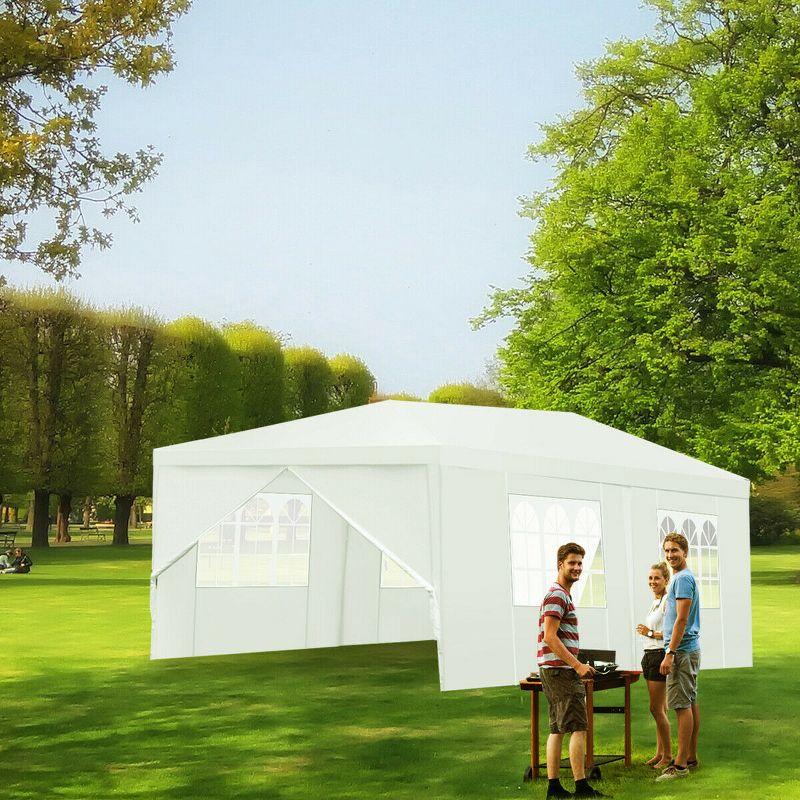 Costway Wedding Tent Canopy Party 10'x20' Heavy Duty Gazebo Cater Event W/Side Walls