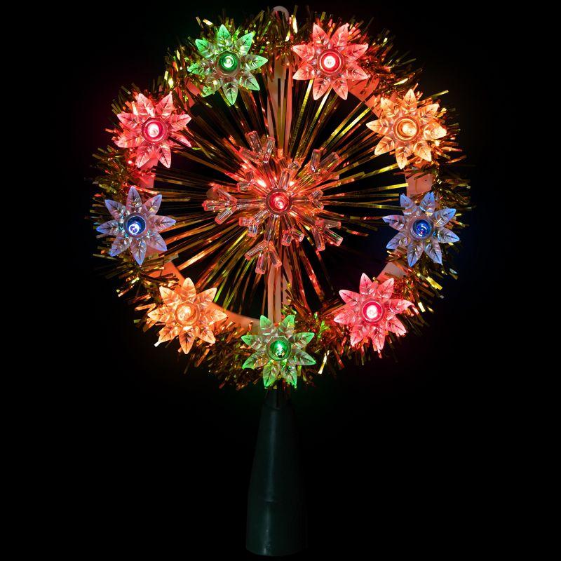 7" Gold and Silver Snowflake Starburst Christmas Tree Topper