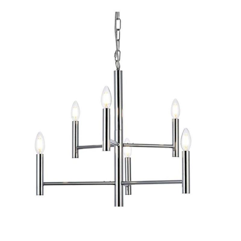 Elegant Lighting Carmella 6 lights pendant in chrome