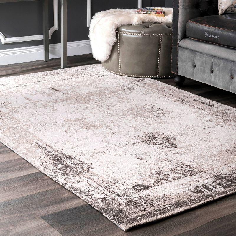 Shawanna Gray Vintage Wool and Synthetic Accent Rug