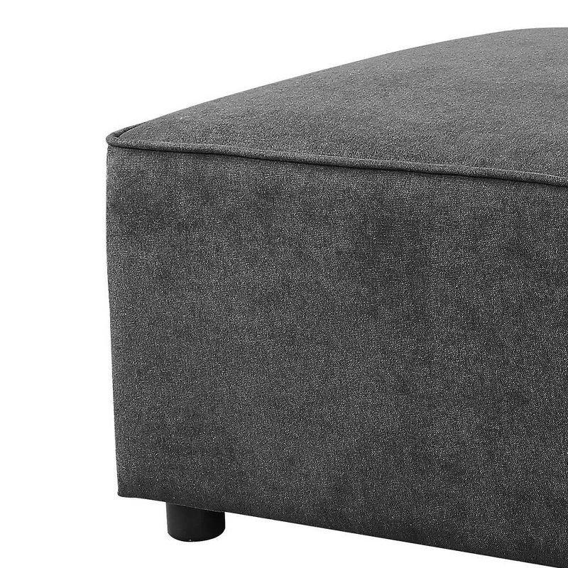 Silvester 29'' Soft Gray Fabric Modular Ottoman