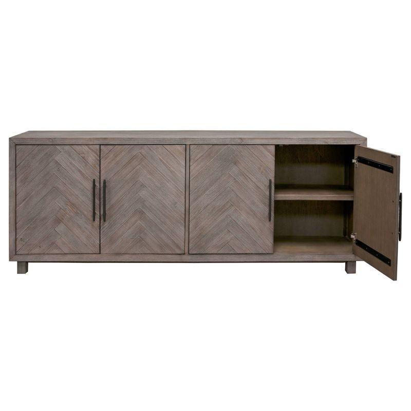 Palisades 4 Door Console TV Stand for TVs up to 80" Gray - Martin Furniture