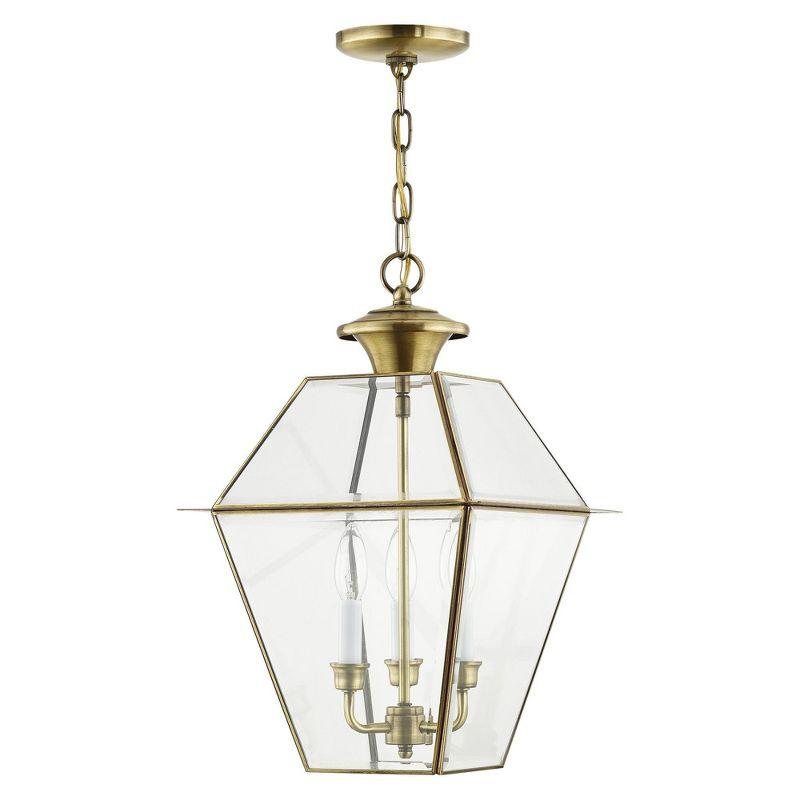 Livex Lighting Westover 3 - Light Pendant in  Antique Brass
