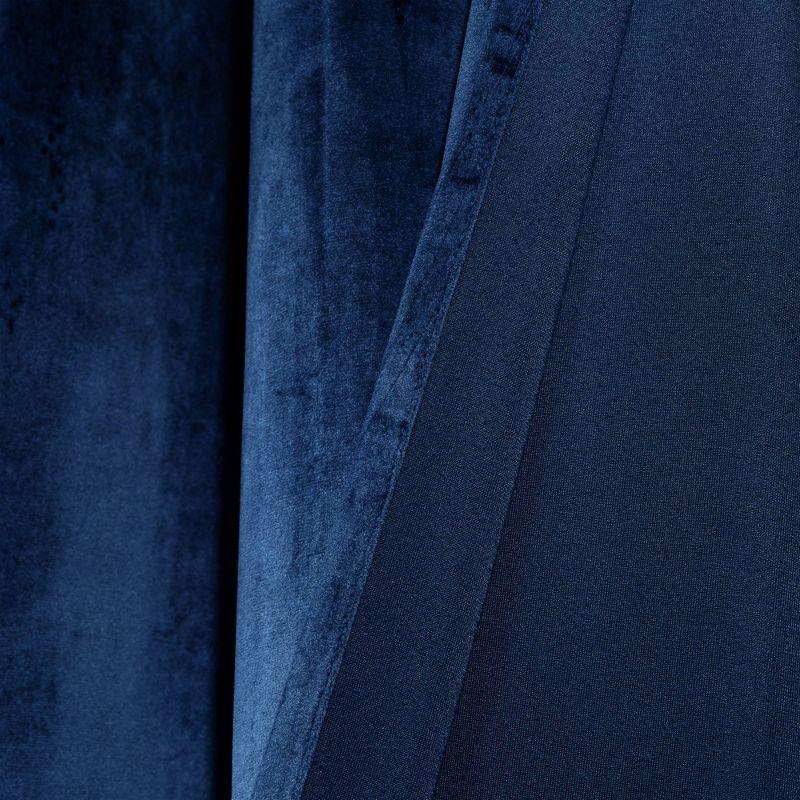 Lush Decor Prima Velvet Solid Velvet Room Darkening Curtain Pair (Set of 2)