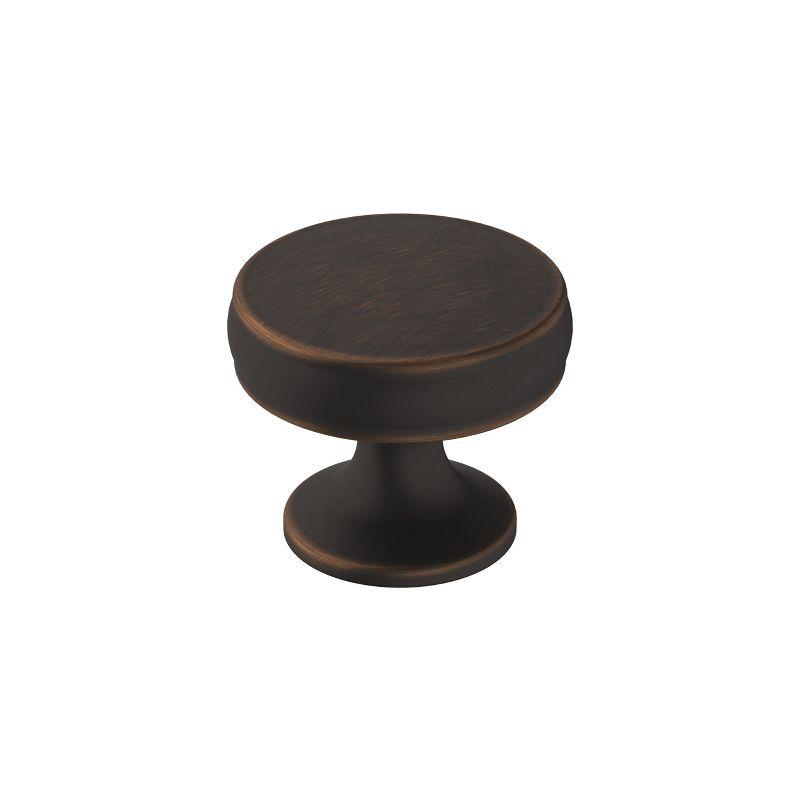 Oil Rubbed Bronze Round Cabinet Knob with Mounting Hardware