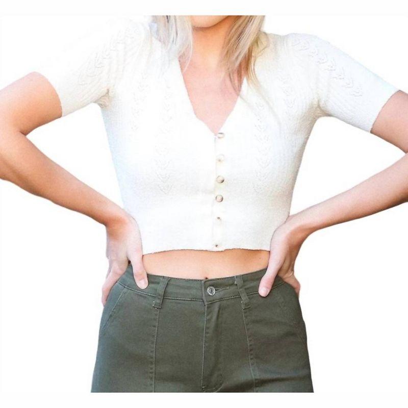 Women's Kammy V-neck Crop Top - be cool S/M