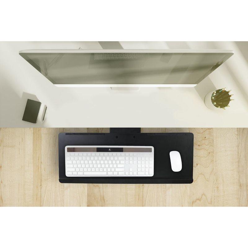 Mount-it Mount-It! Under Desk Keyboard Tray and Mouse Platform with Gel Wrist Pad, 17 inch Space Saving Track