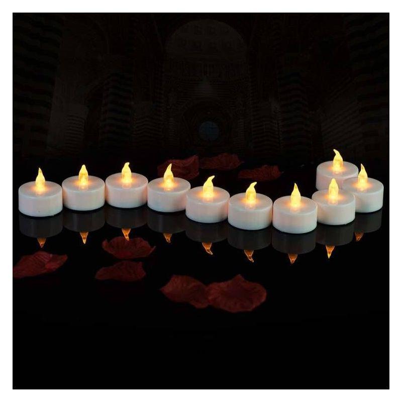 AndMakers 24-Piece Ivory LED Flameless Tea Light Candle Set