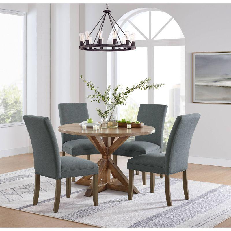 Set of 2 Gwyn Parsons Upholstered Armless Chairs Gray - Alaterre Furniture