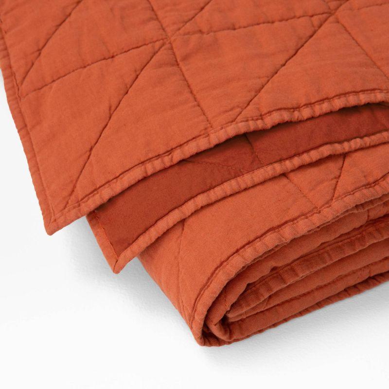 King Cayenne Linen and Cotton Quilt