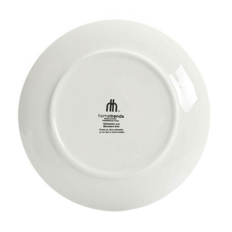 Hometrends Crenshaw 4 Piece 10.3 Inch Stoneware Dinner Plate Set in Assorted Colors