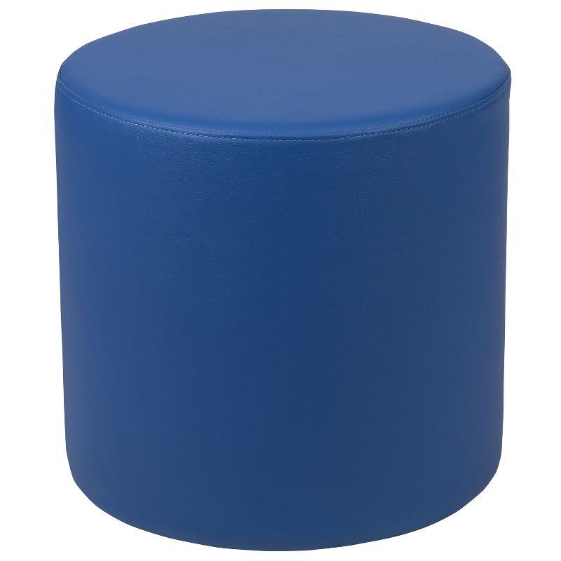 Emma and Oliver 18"H Soft Seating Flexible Circle for Classrooms and Common Spaces - Blue
