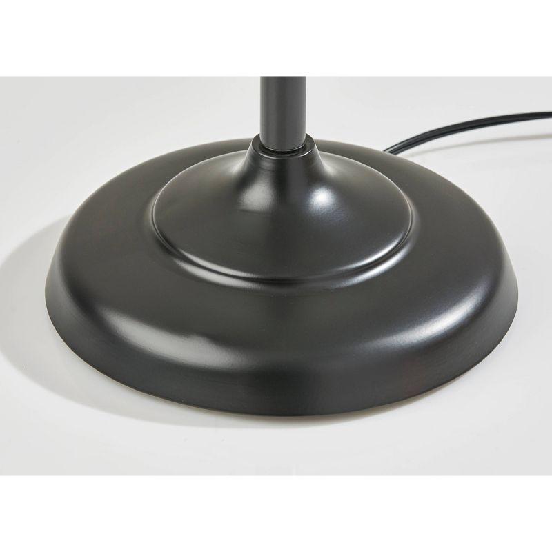 Joshua Floor Lamp Black - Adesso: Contemporary Style, Beige Drum Shade, Metal Body, ETL Listed