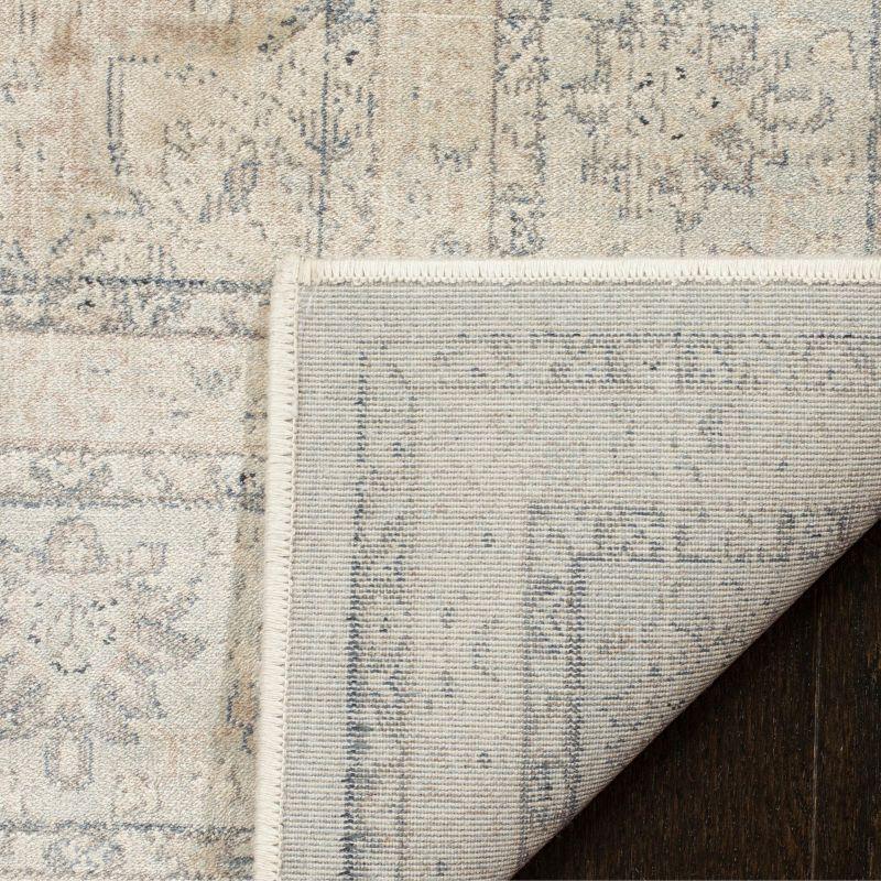 Vintage VTG158 Power Loomed Area Rug - Light Blue/Cream - 5'3"x7'6" - Safavieh.