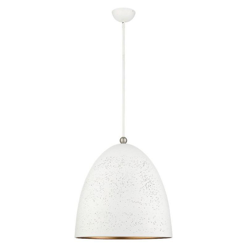 Livex Lighting Arlington 3 - Light Pendant in  White/Brushed Nickel