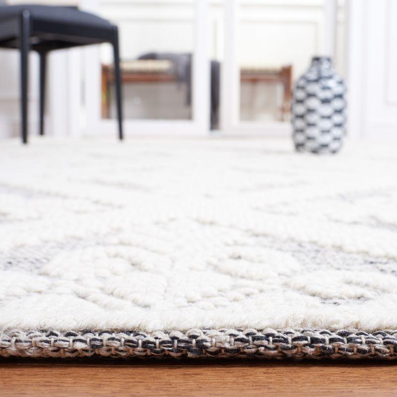 Vermont VRM306 Hand Woven Area Rug - Ivory/Grey - 5'x8' - Safavieh.