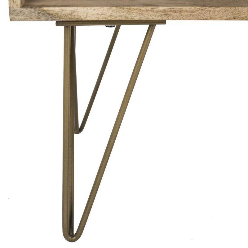 Marigold Coffee Table - Natural/Brass - Safavieh