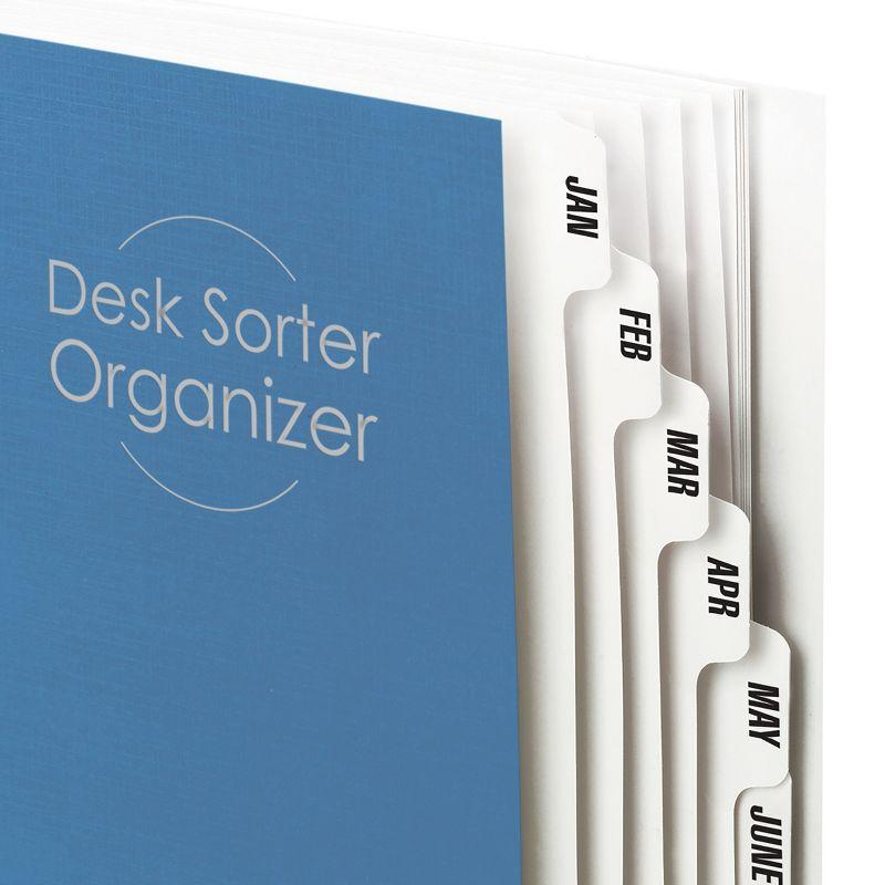 Smead Monthly Desk File Sorter, Monthly (Jan.-Dec.) Letter Size, Blue (89286)