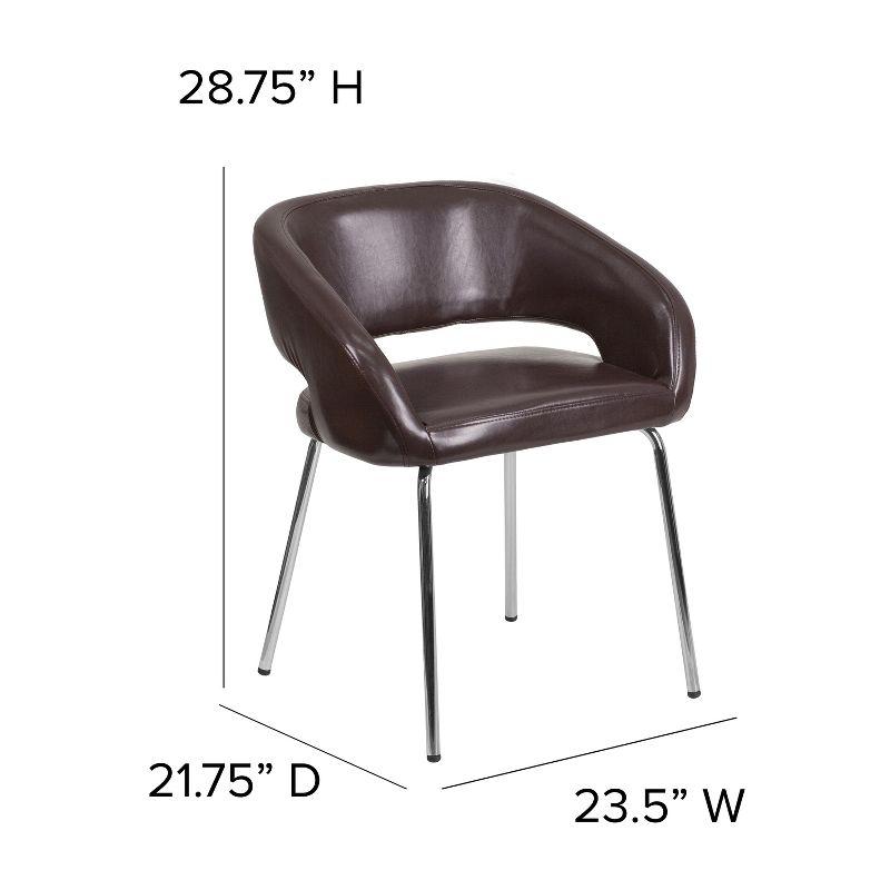 Flash Furniture Fusion Series Contemporary LeatherSoft Side Reception Chair with Chrome Legs