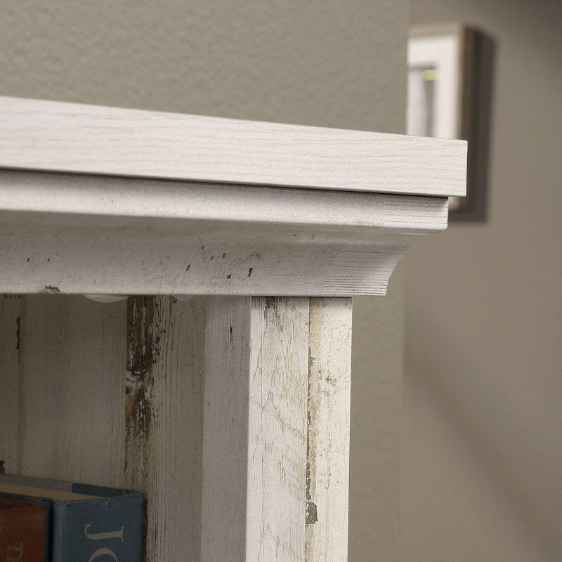 44" 3 Shelf Bookcase White - Sauder: Farmhouse Style, Smooth Laminate Finish, MDF Construction
