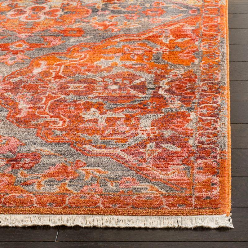 Vintage Floral Multicolor Synthetic Runner Rug