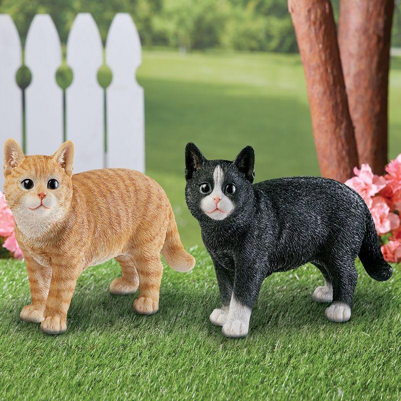 Collections Etc Hand-Painted Standing Kitty Decorative Statue NO SIZE Tuxedo Cat