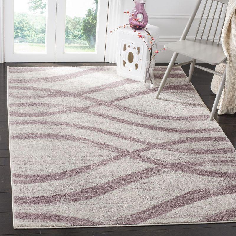 Adirondack ADR125 Machine Made Indoor Area Rug - Cream/Purple - 6'x9' - Safavieh