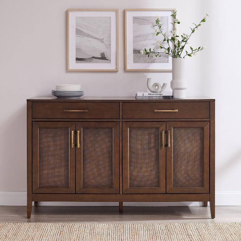 Crosley 56" Milo Sideboard Dark Brown