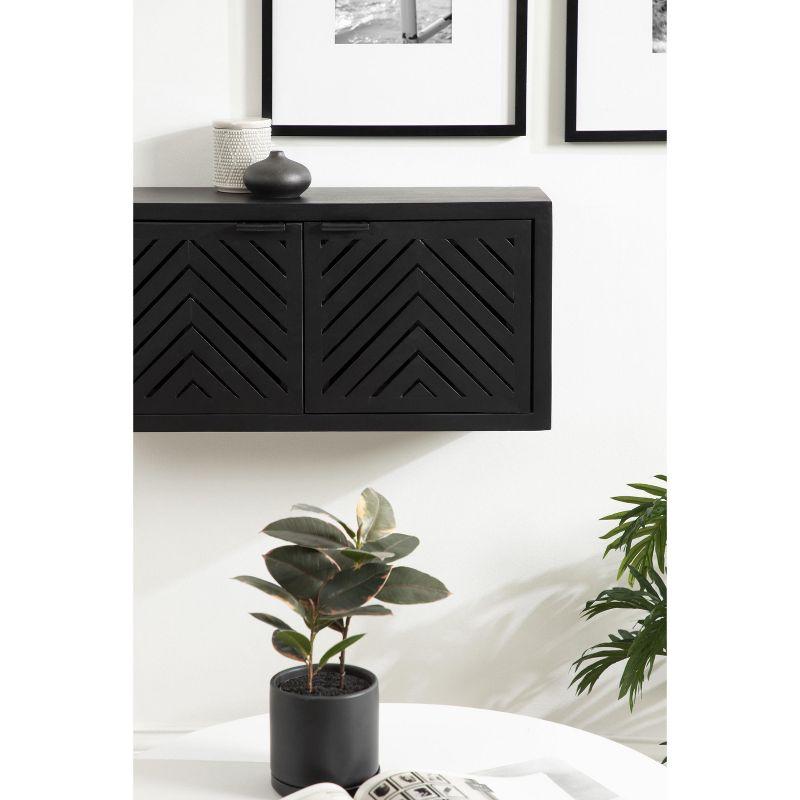 Kate and Laurel Mezzeta Decorative Wood Wall Cabinet