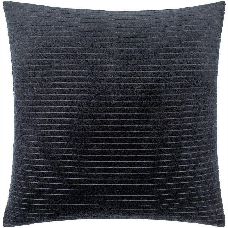 Mark & Day Kamesha 22"H x 22"W Square Pillow Cover No Insert Modern Ink Blue Throw Pillow