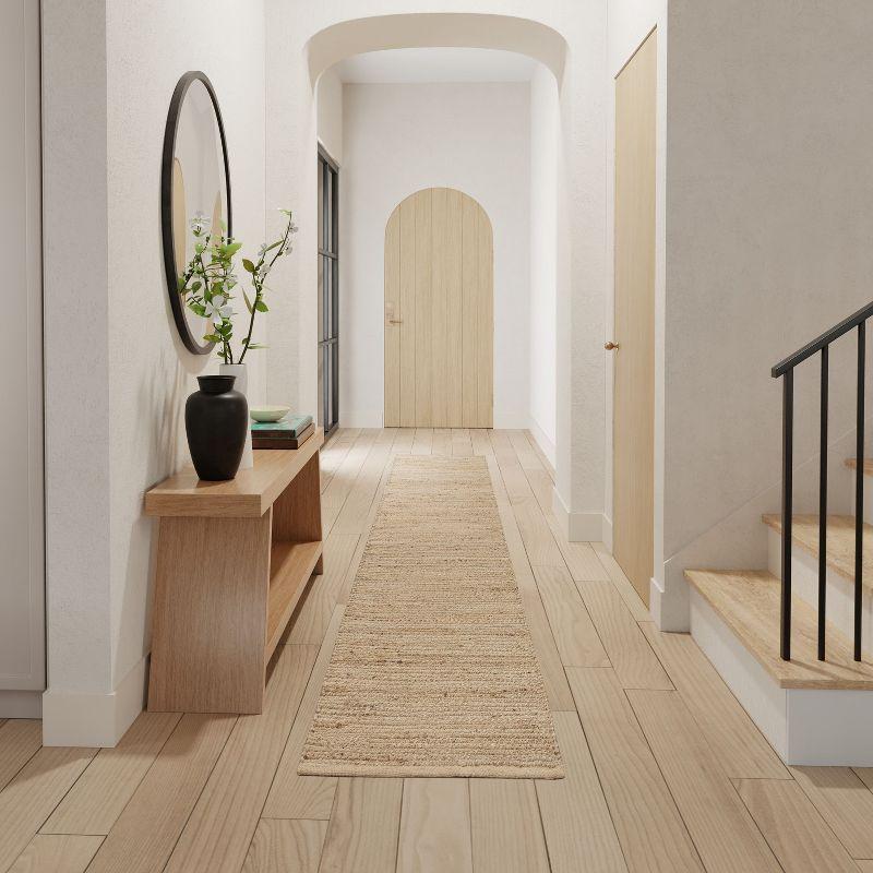 Nourison Hand Woven Natural Jute Indoor Area Rug Natural 2'3" x 8'