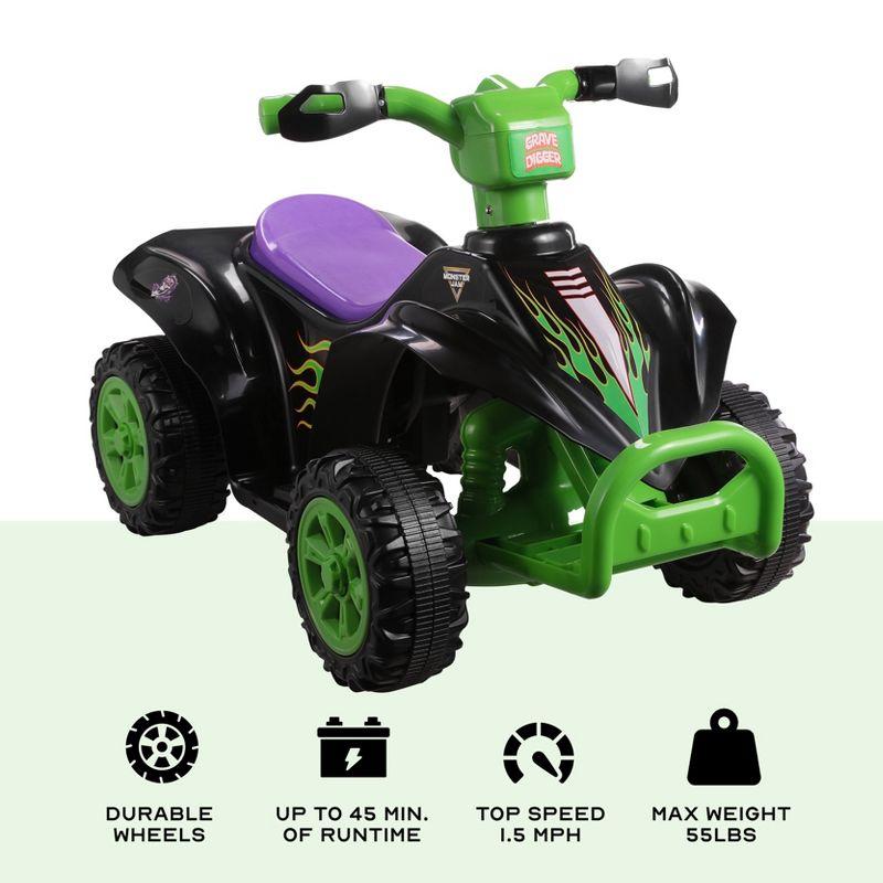 Monster Jam Green and Black 6V Quad Ride-On Toy