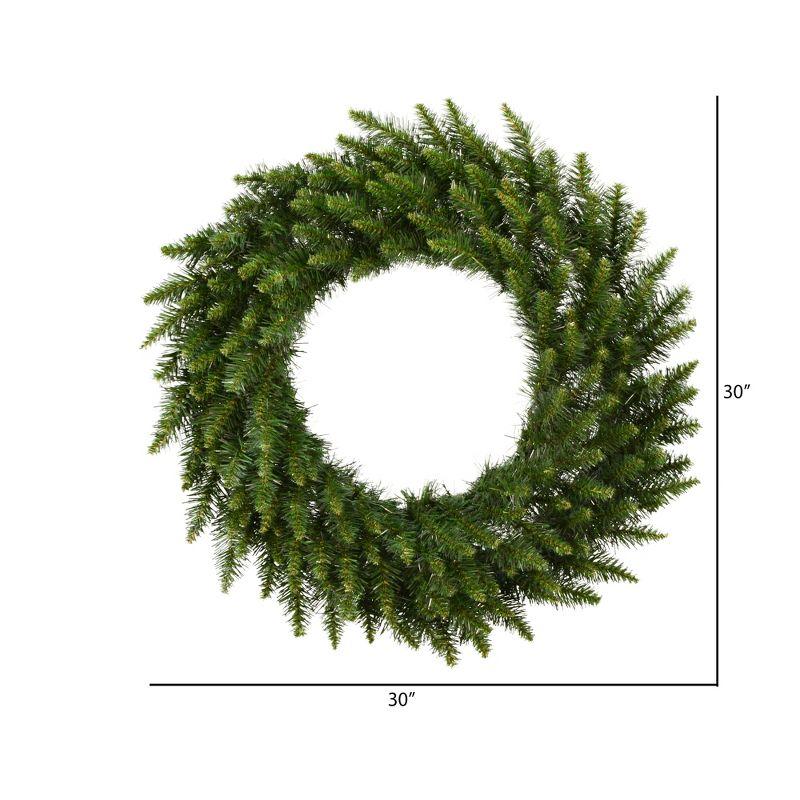 30" Green PVC Camdon Fir Artificial Christmas Wreath