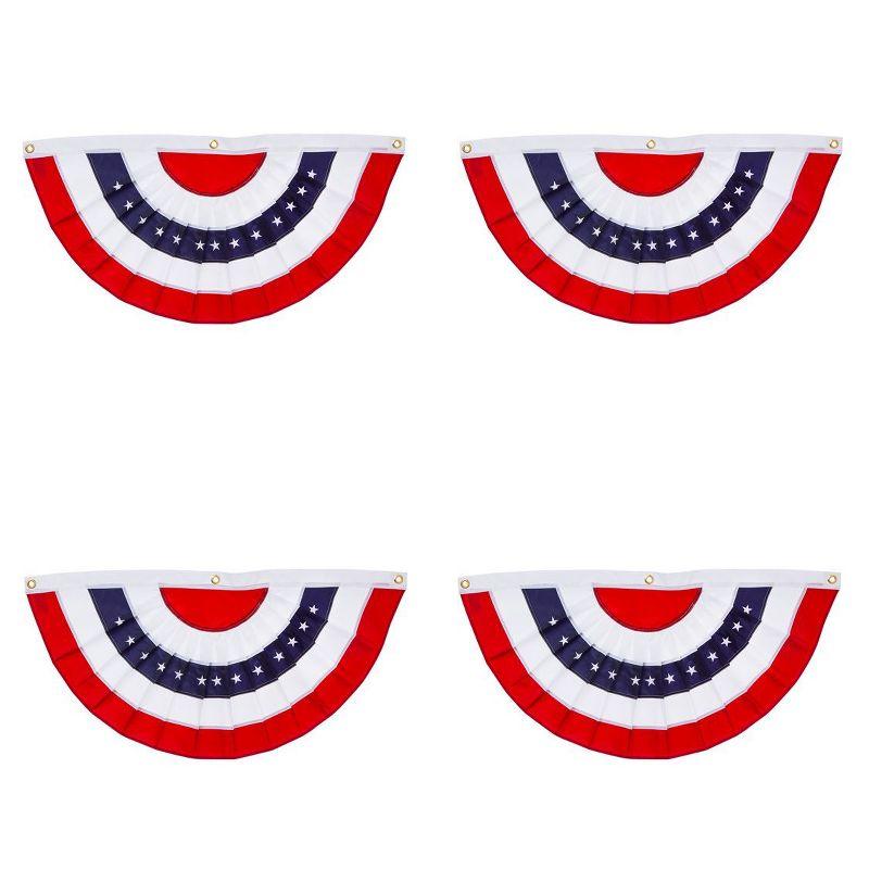 Double Sided 12'' H x 18'' W Polyester Independence Day Bunting