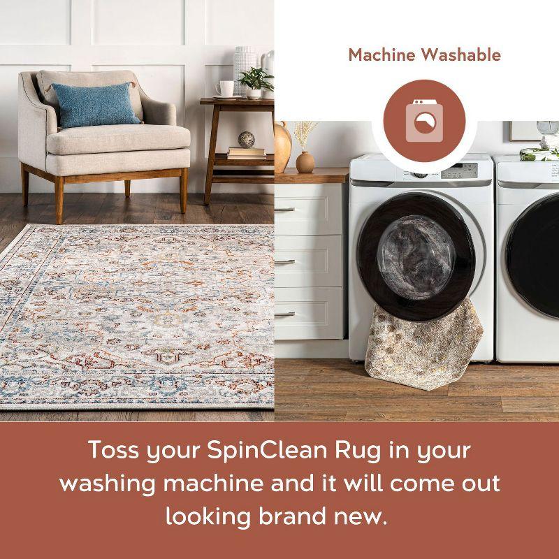 nuLOOM Cady SpinClean Machine Washable Stain-Resistant Area Rug