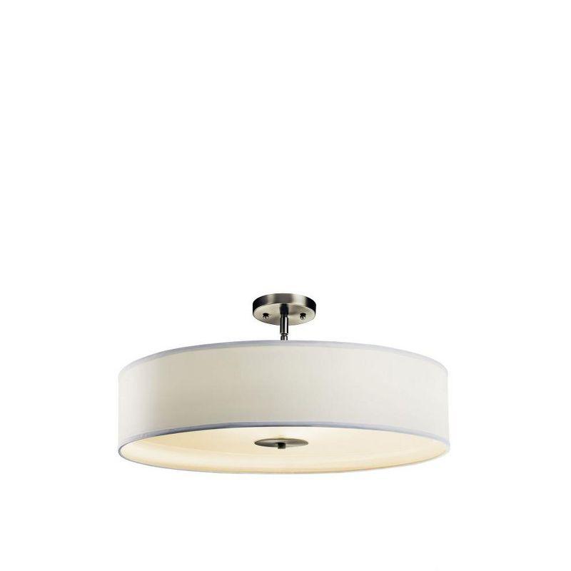 24" 3 Light Convertible Pendant Brushed Nickel