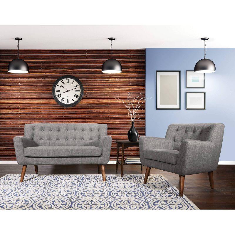 Mill Lane Loveseat with Coffee Legs Gray - OSP Home Furnishings