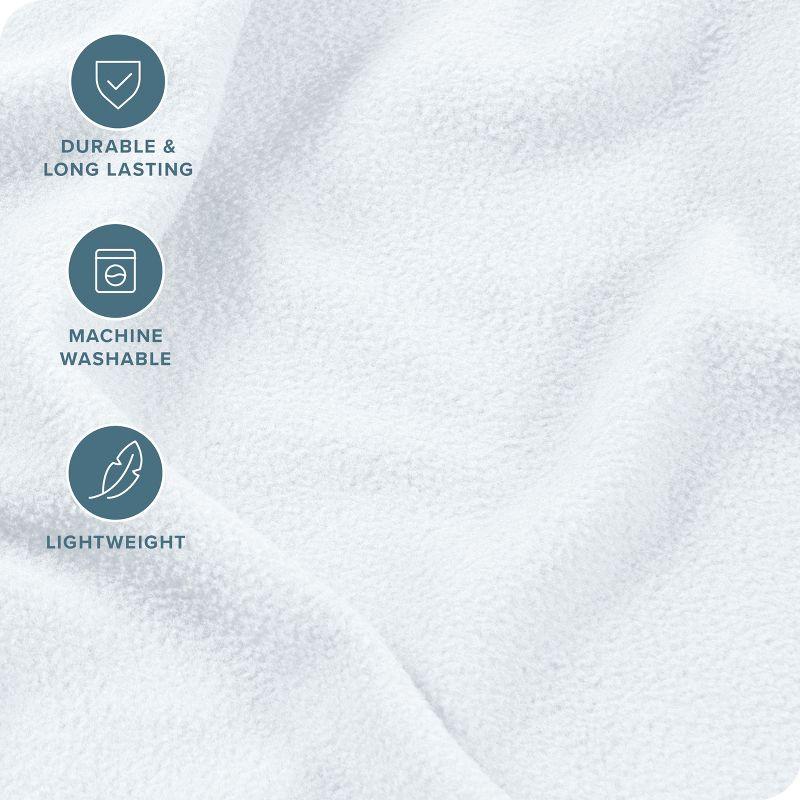 Twin XL White Polar Fleece Sheet Set by Bare Home