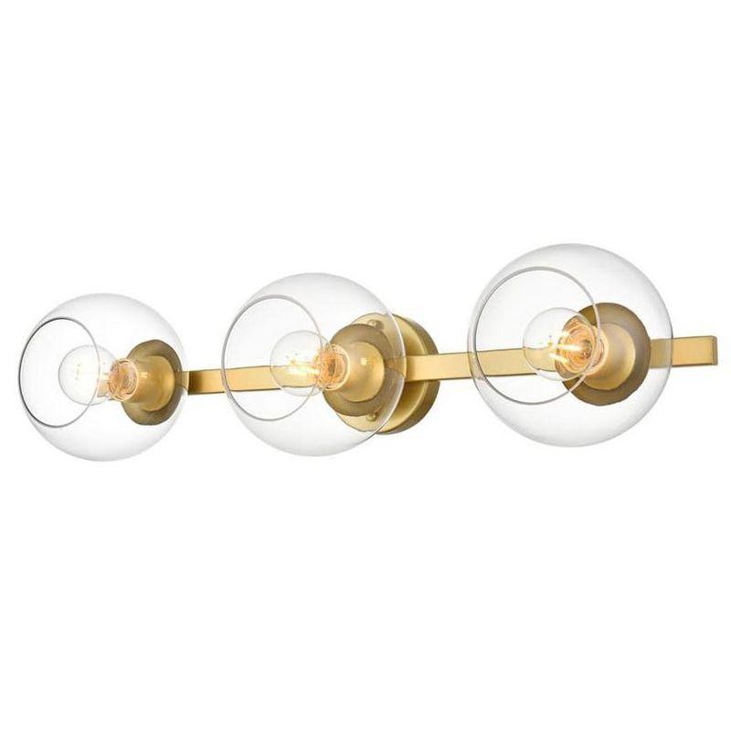 Elegant Lighting Rogelio 3 light Chrome and Clear Bath Sconce