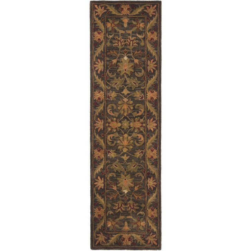 Antiquity AT52 Hand Tufted Indoor Runner Rug - Green/Gold - 2'3"x10' - Safavieh