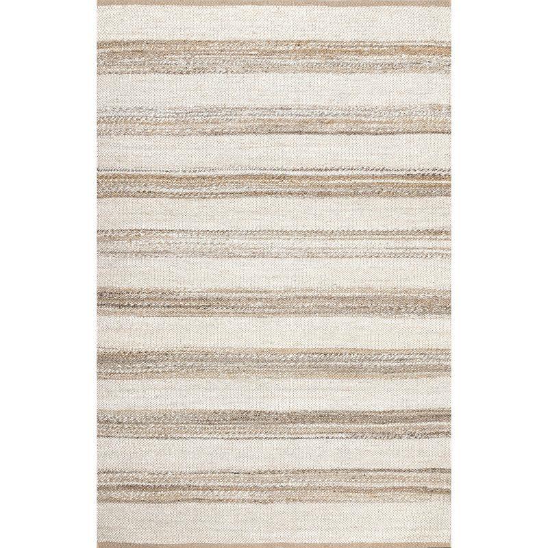 Lauren Liess x Rugs USA Natural Ren Striped Jute Area Rug