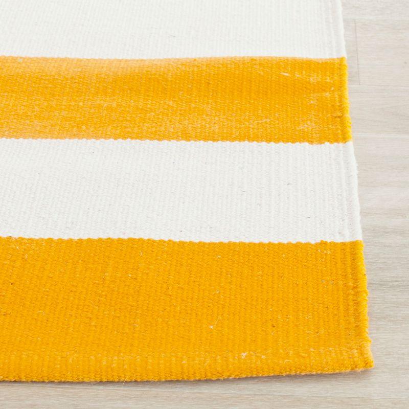 Montauk MTK712 Hand Woven Indoor Accent Rug - Yellow/Ivory - 3'x3' - Safavieh